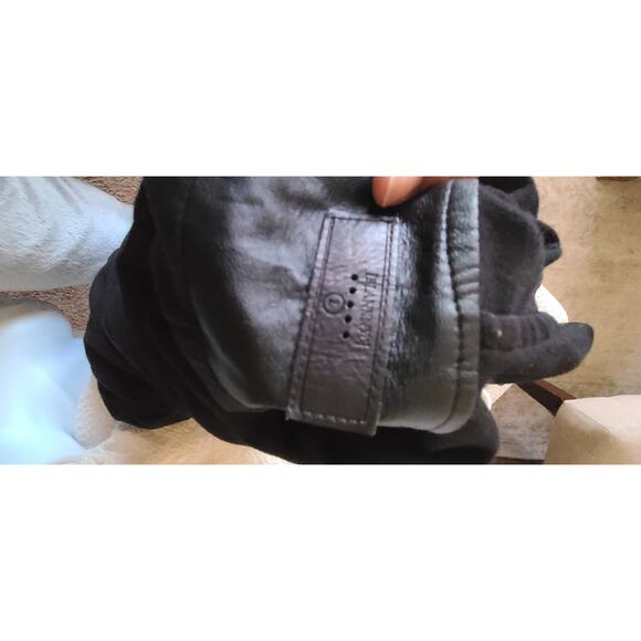 Blank NYC Black Faux Leather Moto Jacket Large Asymmetrical Zip Style - Picture 5 of 5